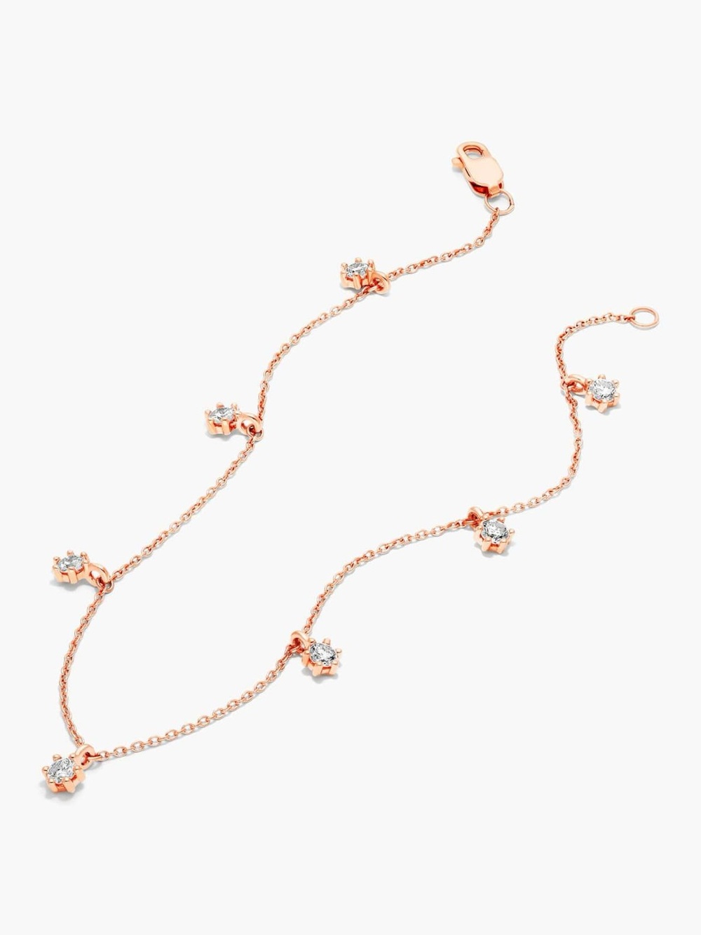 Aura Dangle Lab-Grown Diamond Bracelet In 14K Rose Gold By James Allen